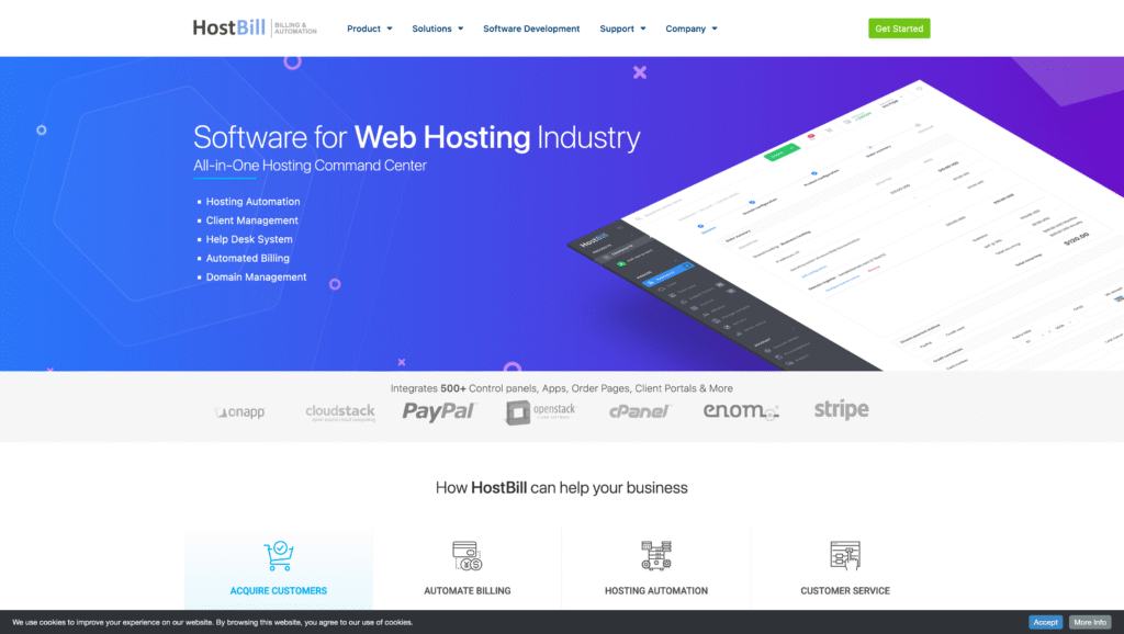 HostBill data center automation software